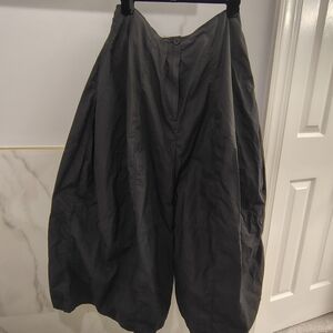 Rundholz Cotton Extra Wide Leg Black Pants Beautiful Drape